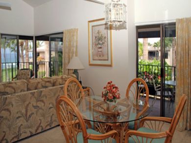 Dining room seats four