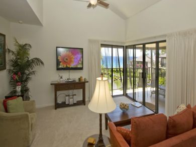 Living room with flat screen