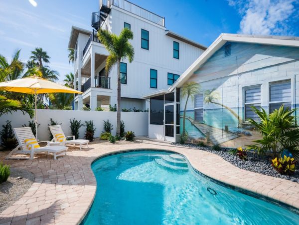 Anna Maria Island Vacation Rental - Key West Style Beach House with Pool
