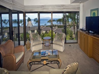 Walk to Beach One Bedroom Rental in Wailea with Ocean View
