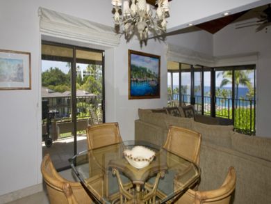 Dining area seats four