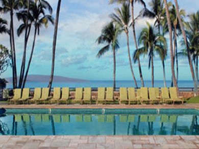 Community pool overlooking ocean Community pool overlooking ocean