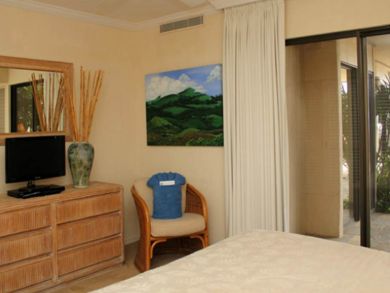 Flat screen in bedroom