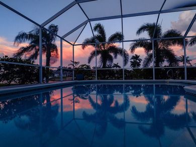 Cape Coral Three Bedroom Vacation Home with Canal View