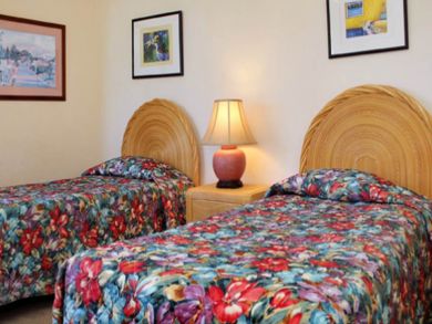 Guest bedroom with twin beds