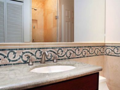 Guest bathroom with walk-in shower