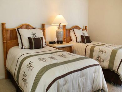 Guest bedroom with twin beds