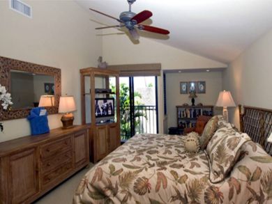 Master bedroom with king bed & TV