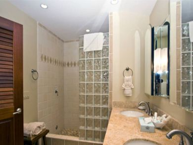 Master bathroom with double vanity