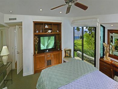 Flat screen TV in master bedroom