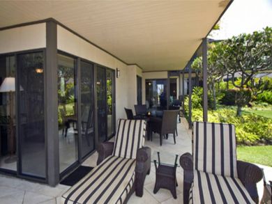 Lanai with outdoor furniture