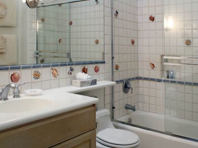 Bathroom with tub and shower