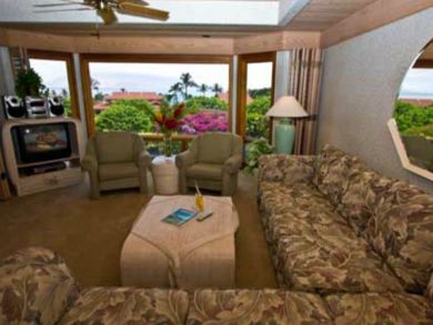 Living room open to balcony