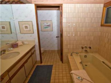 Bathroom with tub and shower