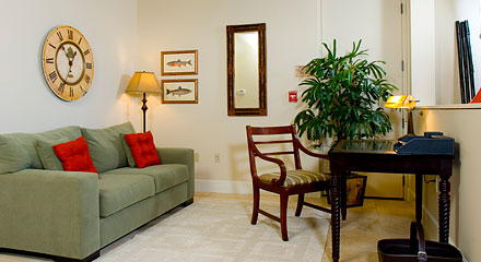 Den with sleeper sofa