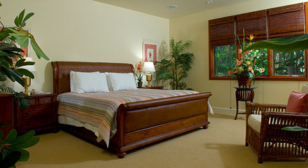 Master bedroom with king bed