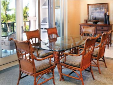 Dining room seats six