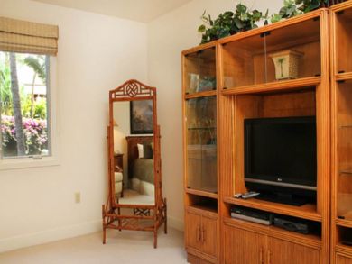 Master bedroom entertainment center