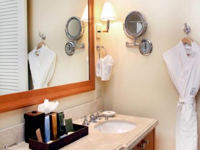 Bath amenities & dual vanity