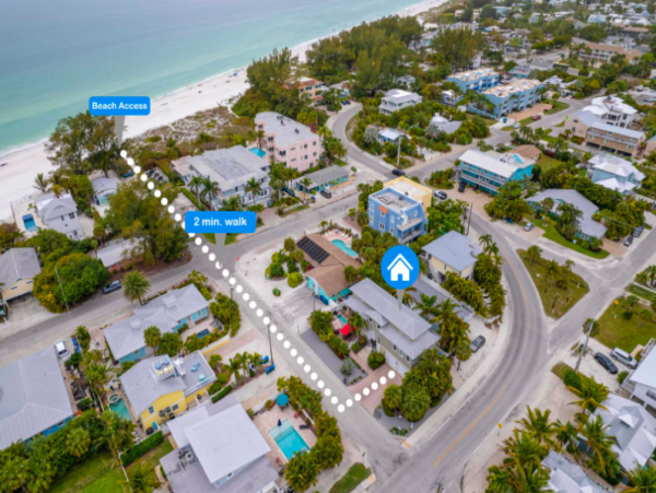 Charming Beachside Retreat with a Pool on Anna Maria Island