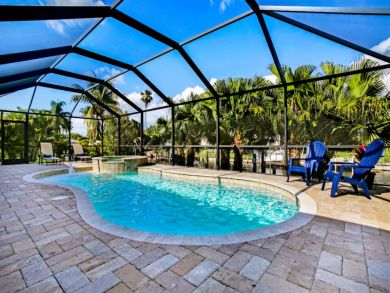 Three Bedroom Cape Coral Vacation Home With Caged Pool