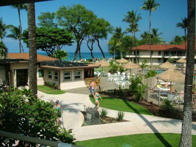 Poolside outdoor dining area
