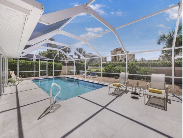 Marco Island Pool Vacation Home Walk to Beach 3 Bedrooms