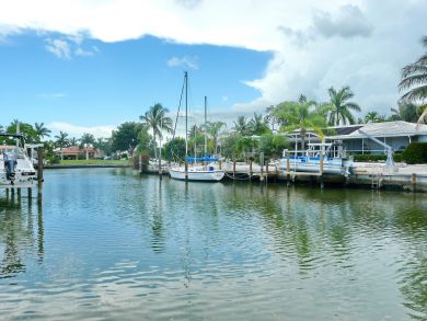 Marco Island Pool Home on the Water Boat Dock