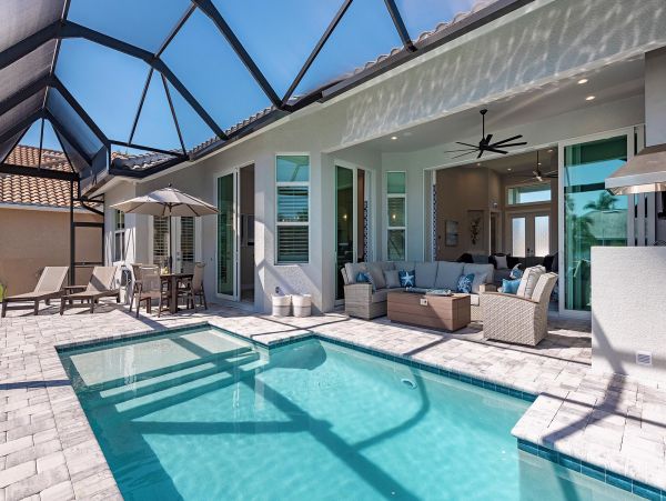 Elegance in this Marco Island Vacation Pool Home Canal Views