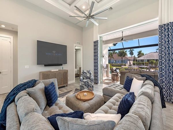 Elegance in this Marco Island Vacation Pool Home Canal Views
