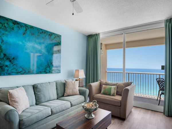 Panama City Beach Oceanfront Luxury Condo Rental 3-Bedroom Gulf View