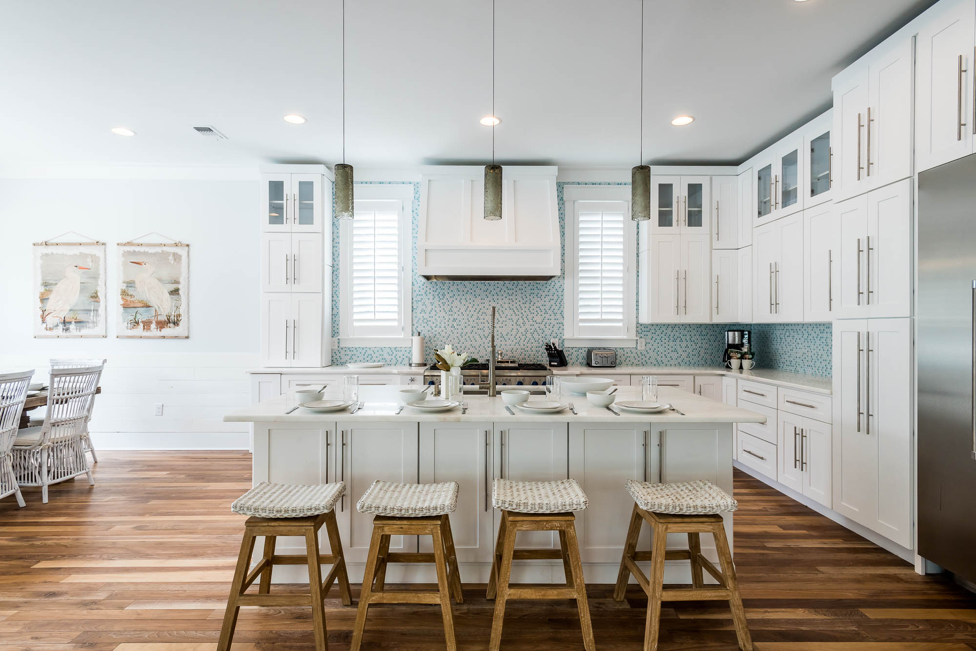 Luxury Seven Bedroom Rental Steps to the Beach Sleeps 25