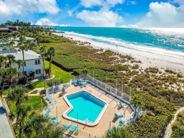 Longboat Key Beachfront One Bedroom Condo Partial Gulf Views