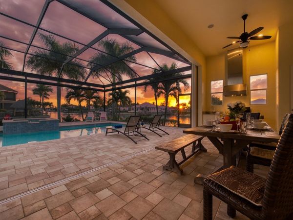 Waterfront Cape Coral Modern Villa Four Bedroom
