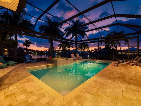 Waterfront Cape Coral Modern Villa Four Bedroom