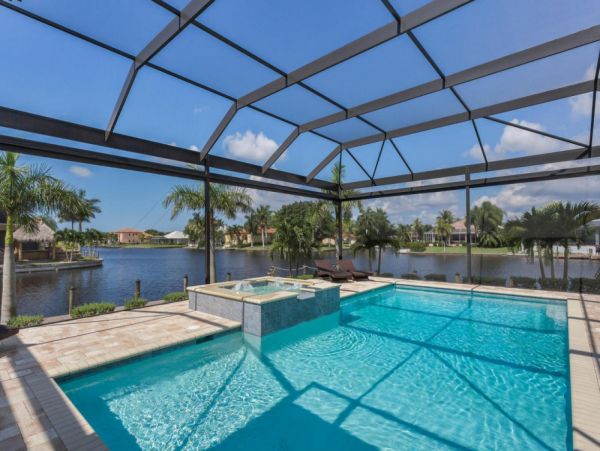 Waterfront Cape Coral Modern Villa Four Bedroom