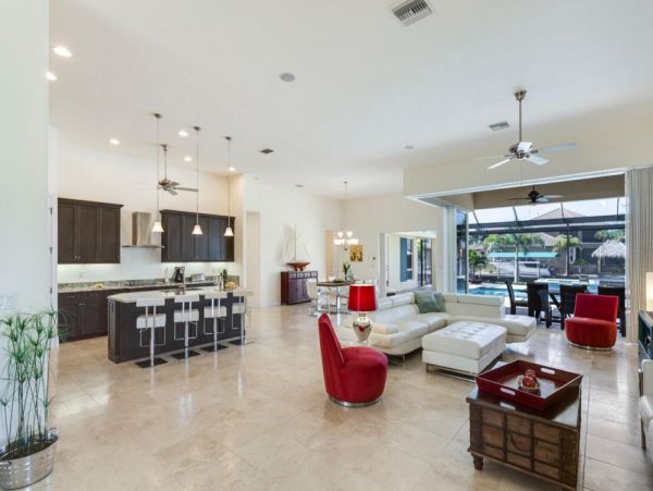 Waterfront Cape Coral Modern Villa Four Bedroom