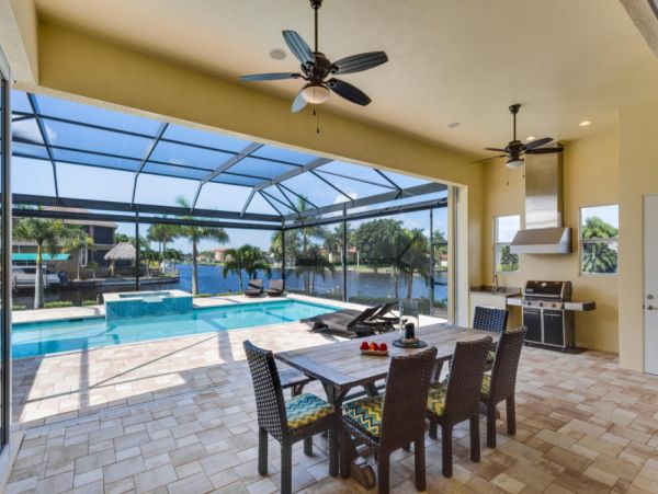 Waterfront Cape Coral Modern Villa Four Bedroom