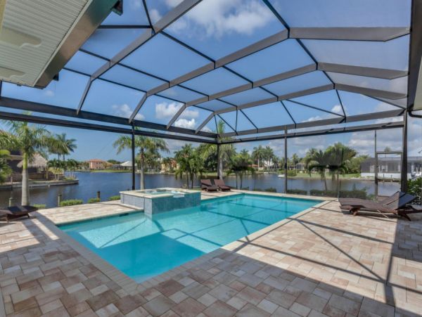 Waterfront Cape Coral Modern Villa Four Bedroom