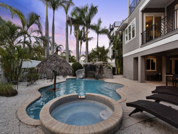 Luxurious Island Retreat with Private Pool, Game Room and Rooftop Deck in Holmes Beach