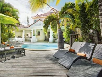 Guadeloupe Vacation Home Sleeps Nine Guests.