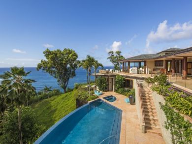 Ocean Front Beach Home in Kalihiwai with 5 Bedrooms Ocean Front Beach Home in Kalihiwai with 5 Bedrooms