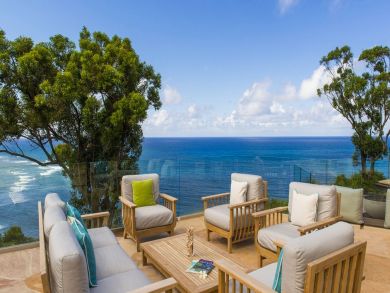 Ocean Front Beach Home in Kalihiwai with 5 Bedrooms