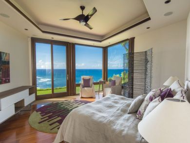 Ocean Front Beach Home in Kalihiwai with 5 Bedrooms