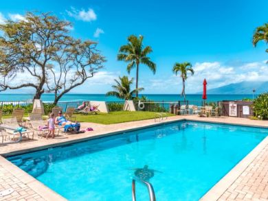 Two Bedroom Lahaina Vacation Condo On Beach Sleeps Six