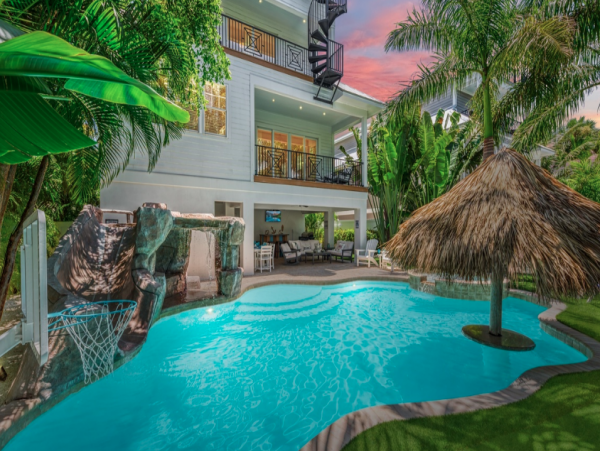 Holmes Beach Vacation Rental Pool Home Steps to Beach