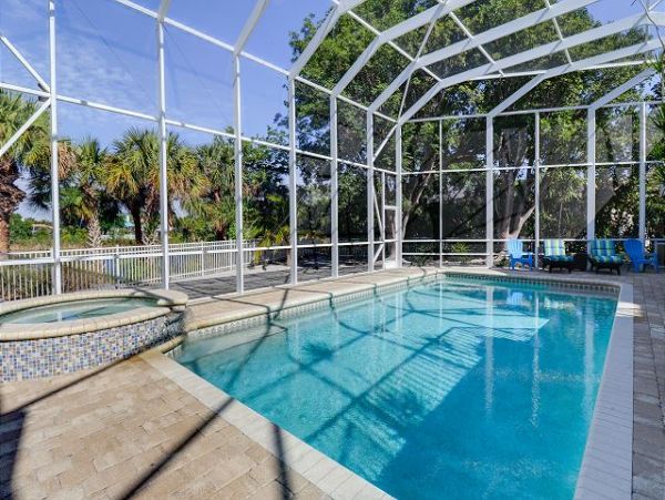 Sanibel Vacation Pool Home Three Bedroom Lake Views