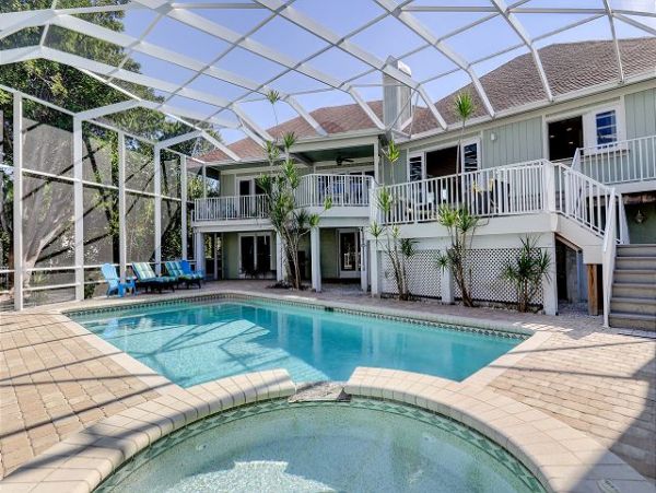 Sanibel Vacation Pool Home Three Bedroom Lake Views