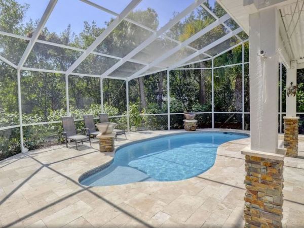 Short Walk to Beach Sanibel Vacation Pool Home Sleeps Six