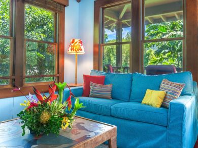 Hanalei Vacation Home Sleeps Seven Guests.